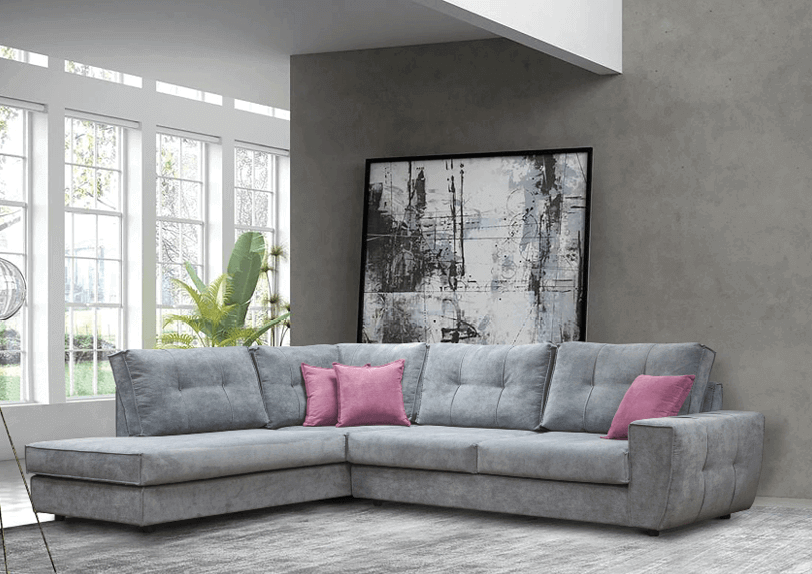 γκρι καναπές με τι ταιριάζει